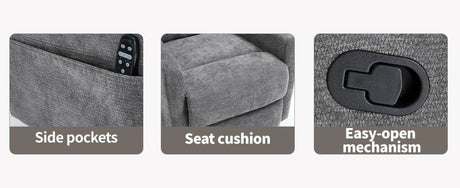 Heat Massage Recliner Chair With Swivel Rocker And Lumbar - Veluna - Omega Lifestyles