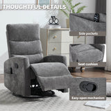 Heat Massage Recliner Chair With Swivel Rocker And Lumbar - Veluna - Omega Lifestyles