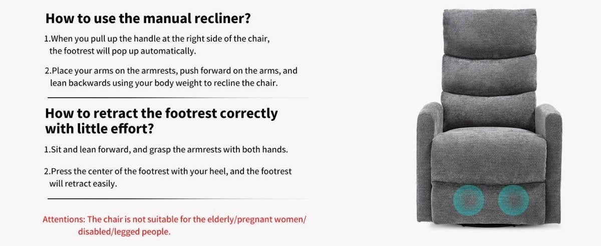 Heat Massage Recliner Chair With Swivel Rocker And Lumbar - Veluna - Omega Lifestyles