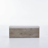 Ivory Canvas Upholstered Flip Top Storage Bench - Veluna - Omega Lifestyles