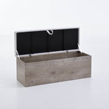 Ivory Canvas Upholstered Flip Top Storage Bench - Veluna - Omega Lifestyles