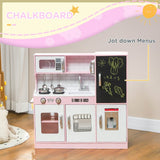Kids MDF Play Kitchen Set With Accessories and Chalkboard - Veluna - Omega Lifestyles