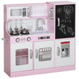 Kids MDF Play Kitchen Set With Accessories and Chalkboard - Veluna - Omega Lifestyles