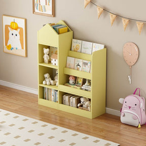 Kids Wooden Bookshelf Storage Organizer With Baskets - Omega Lifestyles