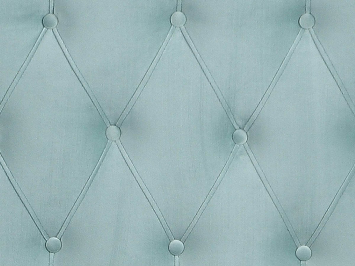 King Blue Upholstered Solid Wood Bed Frame - Veluna - Omega Lifestyles