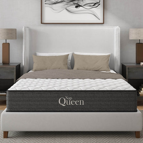 Medium 12 - Inch Cooling Gel Hybrid Orthopedic Queen Mattress - Veluna - Omega Lifestyles