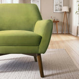 Mid-Century Modern Green Velvet Accent Chair - Omega Lifestyles