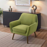 Mid-Century Modern Green Velvet Accent Chair - Omega Lifestyles