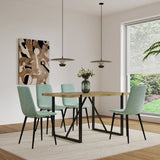 Mid-Century Modern MDF 5-Piece Dining Table Chair Set - Omega Lifestyles