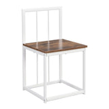 Modern 7-Piece Iron Frame Dining Table Set for 6 - Omega Lifestyles