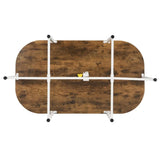 Modern 7-Piece Iron Frame Dining Table Set for 6 - Omega Lifestyles