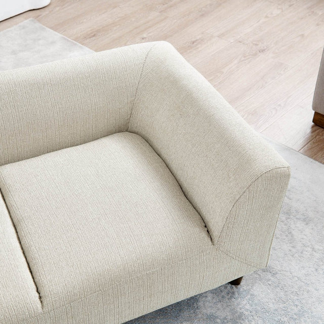 Modern Beige Linen Pet Sofa With Armrests Backrest - Omega Lifestyles
