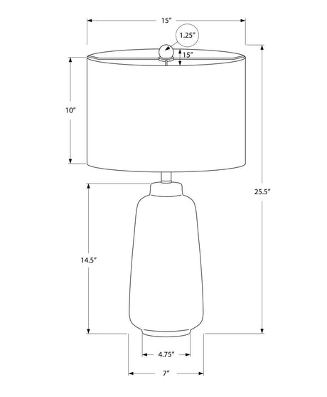 Modern Cream Ceramic Table Lamp With Ivory Shade - Sleep Galleria