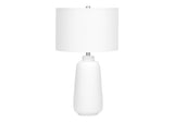 Modern Cream Ceramic Table Lamp With Ivory Shade - Sleep Galleria