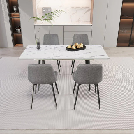 Modern Extendable MDF Dining Table And Chair Set - Omega Lifestyles