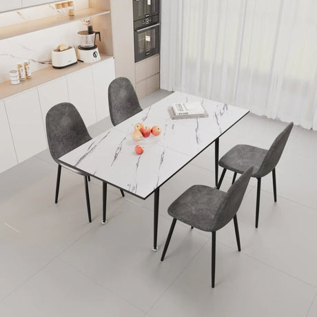 Modern Extendable MDF Dining Table And Chair Set - Omega Lifestyles