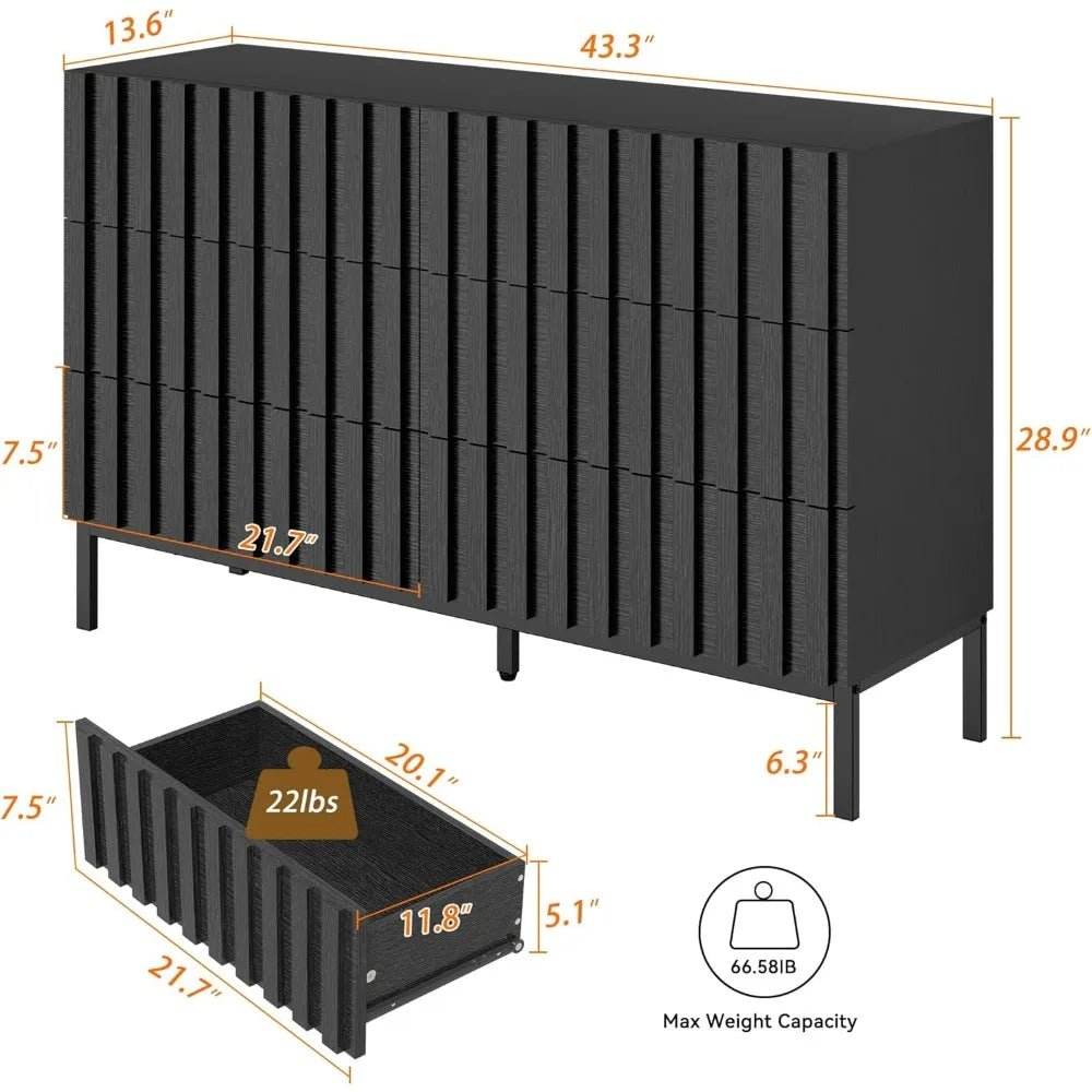 Modern Fluted Solid Wood Bedroom Furniture Set - Omega Lifestyles