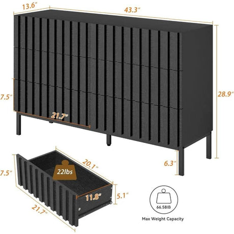 Modern Fluted Solid Wood Bedroom Furniture Set - Omega Lifestyles