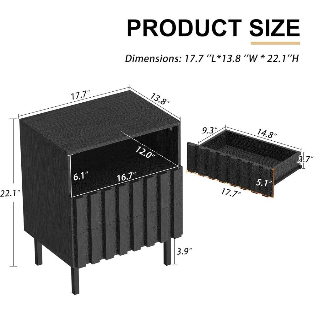 Modern Fluted Solid Wood Bedroom Furniture Set - Omega Lifestyles