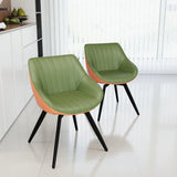 Modern Round Coffee Table And 2 PU Cushioned Dining Chairs Set - Omega Lifestyles