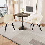Modern Round Dining Table Set With 2 Cushioned Chairs - Omega Lifestyles