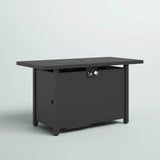 Modern Steel Outdoor Weather - Resistant Fire Pit Table - Veluna - Omega Lifestyles