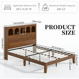 Modern Wooden Bed Frame With Arched Storage Headboard - Omega Lifestyles