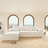 Modular 4-Seat Plush Corduroy Sectional Sofa - Omega Lifestyles