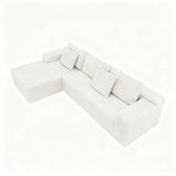 Modular 4-Seat Plush Corduroy Sectional Sofa - Omega Lifestyles