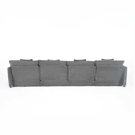 Modular Chenille Upholstered Deep Seat Sectional Sofa - Omega Lifestyles