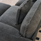 Modular Chenille Upholstered Deep Seat Sectional Sofa - Omega Lifestyles