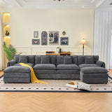 Modular Chenille Upholstered Deep Seat Sectional Sofa - Omega Lifestyles