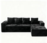 Modular Corduroy Memory Foam 3-Seat Soft Sectional Sofa - Omega Lifestyles