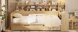 Multi-Functional Wooden Twin Bed With Trundle And Desk - Sleep Galleria