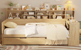 Multi-Functional Wooden Twin Bed With Trundle And Desk - Sleep Galleria