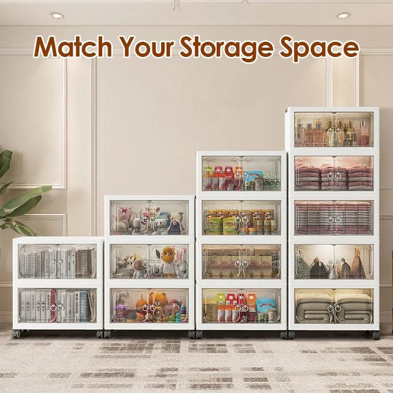 Multi-Layer Folding Closet Organizer with Wheels - Omega Lifestyles