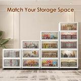 Multi-Layer Folding Closet Organizer with Wheels - Omega Lifestyles