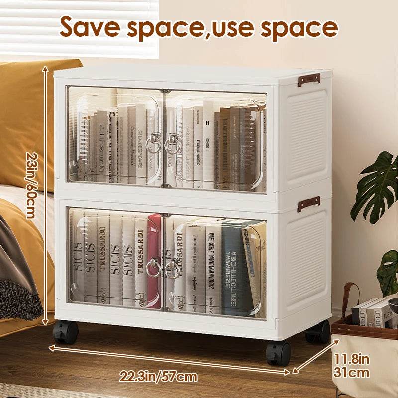 Multi-Layer Folding Closet Organizer with Wheels - Omega Lifestyles