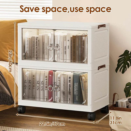 Multi-Layer Folding Closet Organizer with Wheels - Omega Lifestyles