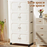 Multi-Layer Folding Closet Organizer with Wheels - Omega Lifestyles