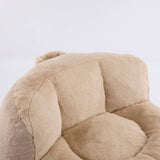 Multicolor Faux Fur Oversized Shredded Foam Bean Bag Chair - Omega Lifestyles