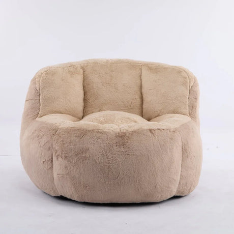 Multicolor Faux Fur Oversized Shredded Foam Bean Bag Chair - Omega Lifestyles