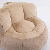 Multicolor Faux Fur Oversized Shredded Foam Bean Bag Chair - Omega Lifestyles