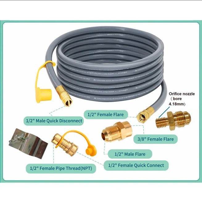 Natural Gas Stainless Steel Fire Pit Conversion Kit - Veluna - Omega Lifestyles