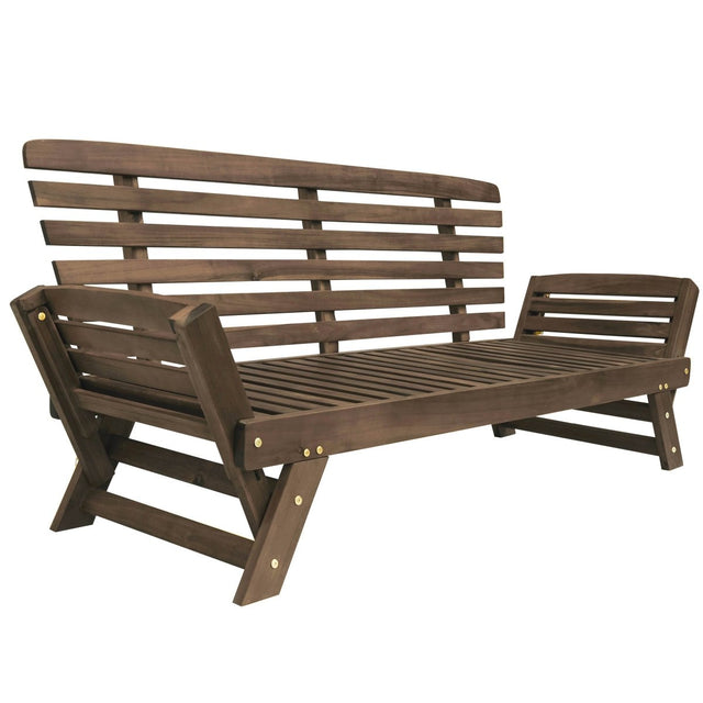 Outdoor Adjustable Acacia Wood Patio Daybed With Cushions - Omega Lifestyles
