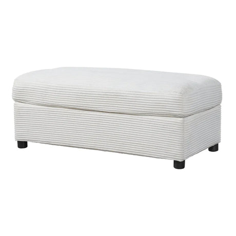 Plush Oversized Corduroy Chaise Lounge With Ottoman - Omega Lifestyles