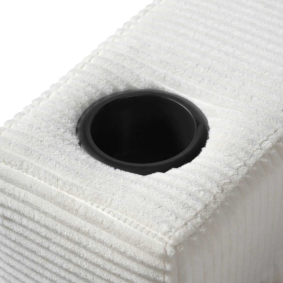 Plush Oversized Corduroy Chaise Lounge With Ottoman - Omega Lifestyles