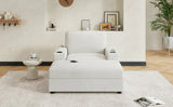 Plush Oversized Corduroy Chaise Lounge With Ottoman - Omega Lifestyles