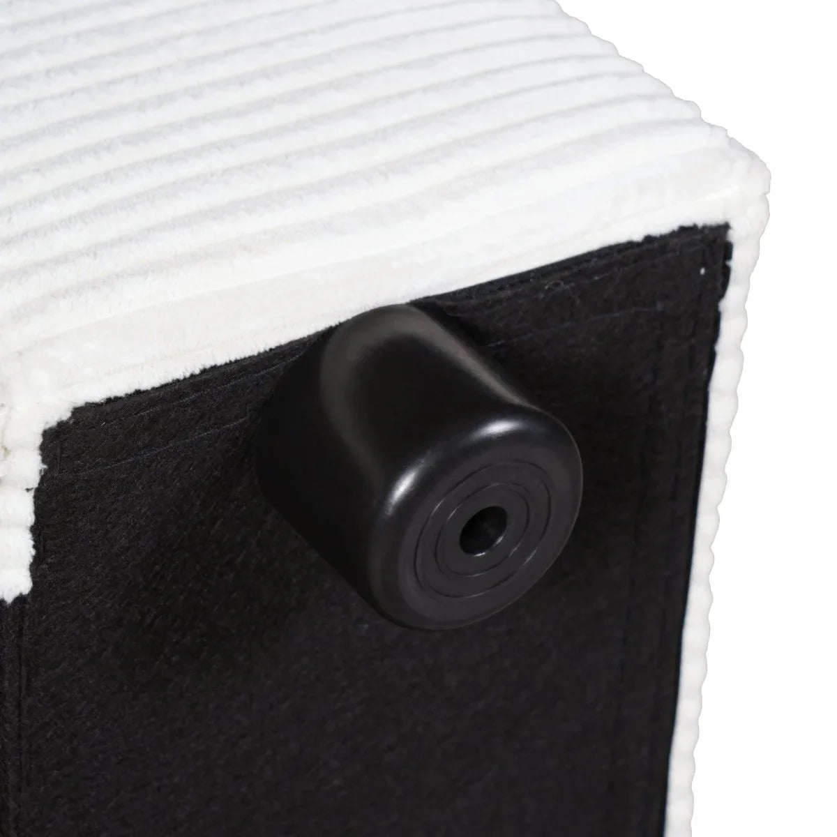 Plush Oversized Corduroy Chaise Lounge With Ottoman - Omega Lifestyles