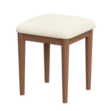 Retro Bohemian Walnut Wooden Makeup Vanity Set With LED Lights - Omega Lifestyles